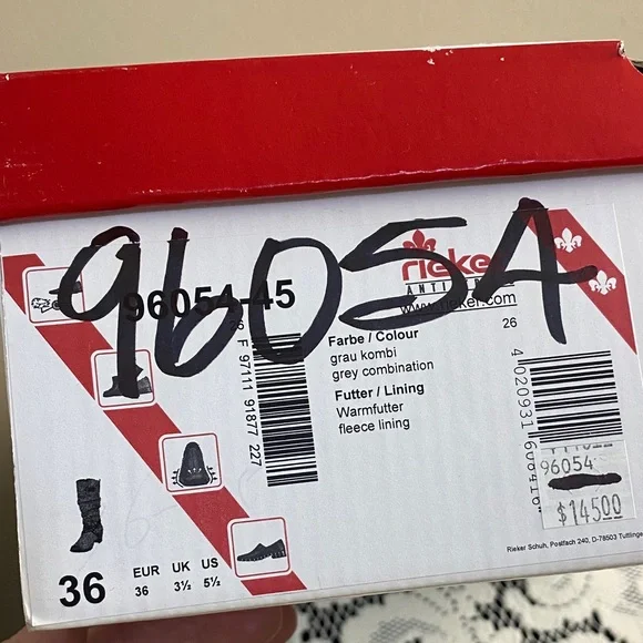 Gray Rieker Knee-High Women's Boots - Picture 11 of 11